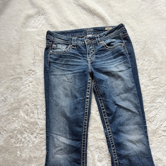 Silver Jeans Co. Lola Flare Jeans W30 L33 | Y2K Boho Distressed Mid Rise Denim - Picture 2 of 12